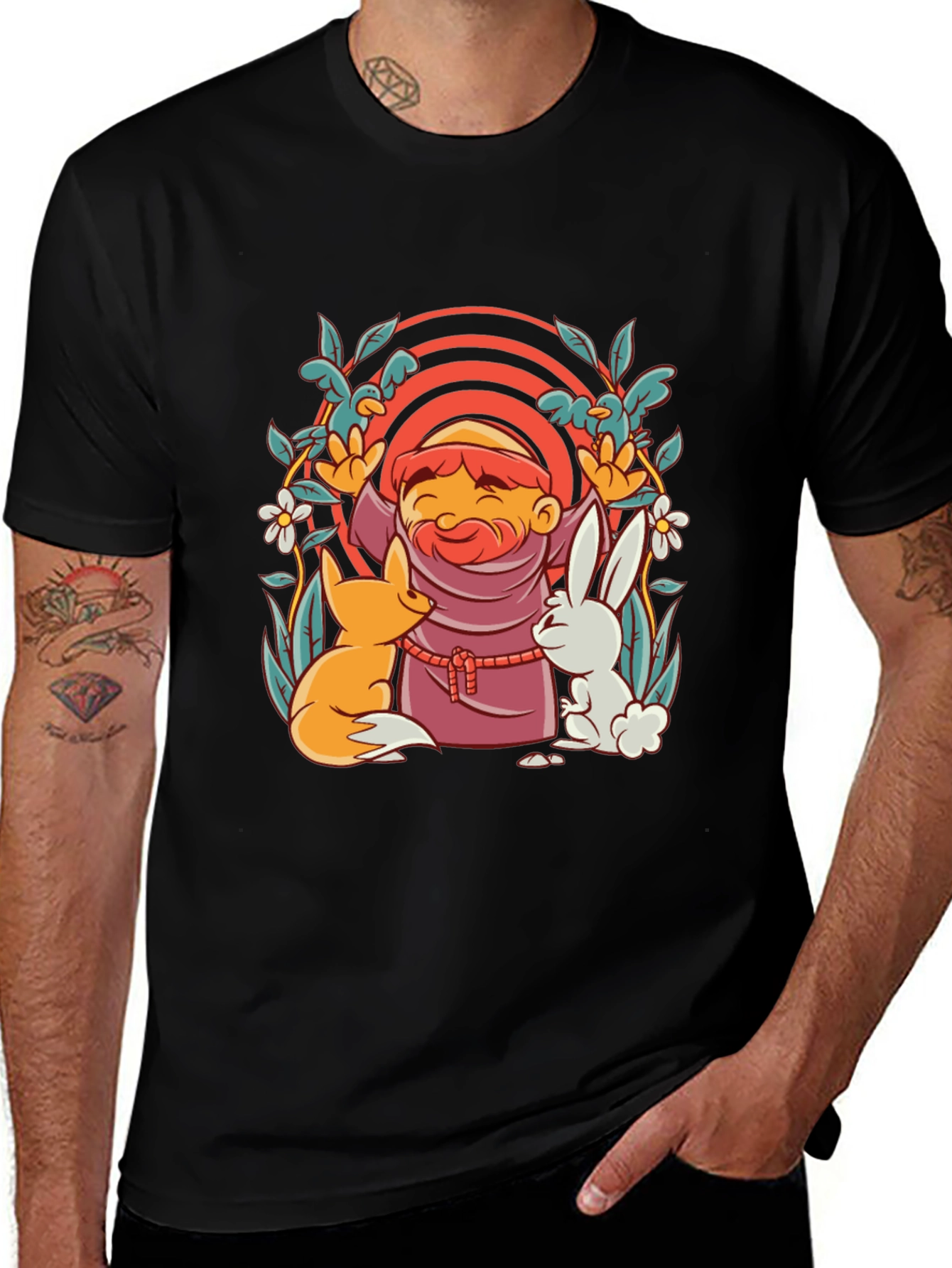 Monk Fox & Rabbit Graphic Tee