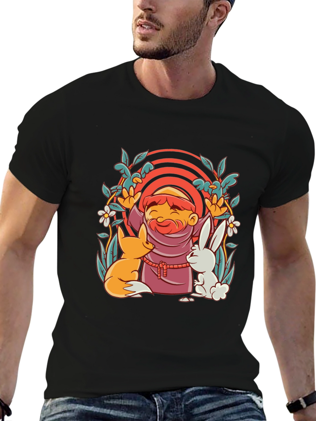 Monk Fox & Rabbit Graphic Tee