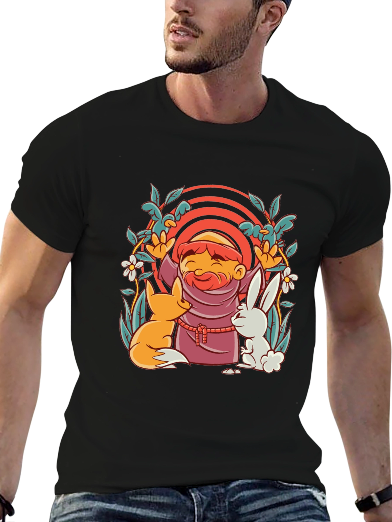 Monk Fox & Rabbit Graphic Tee