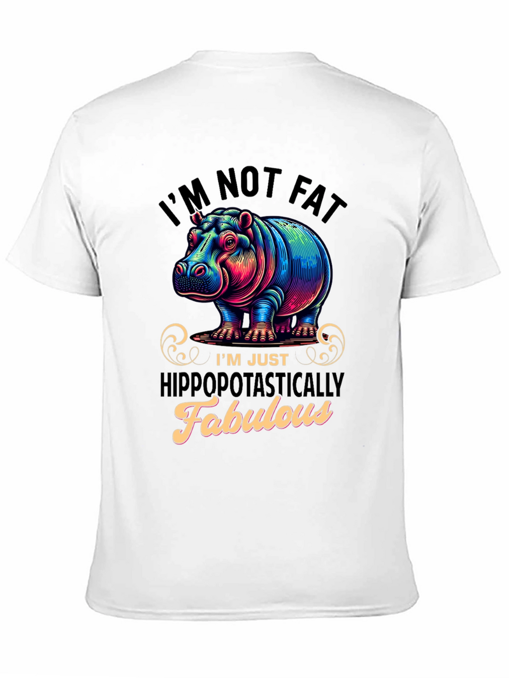 Funny Hippo Graphic T-Shirt