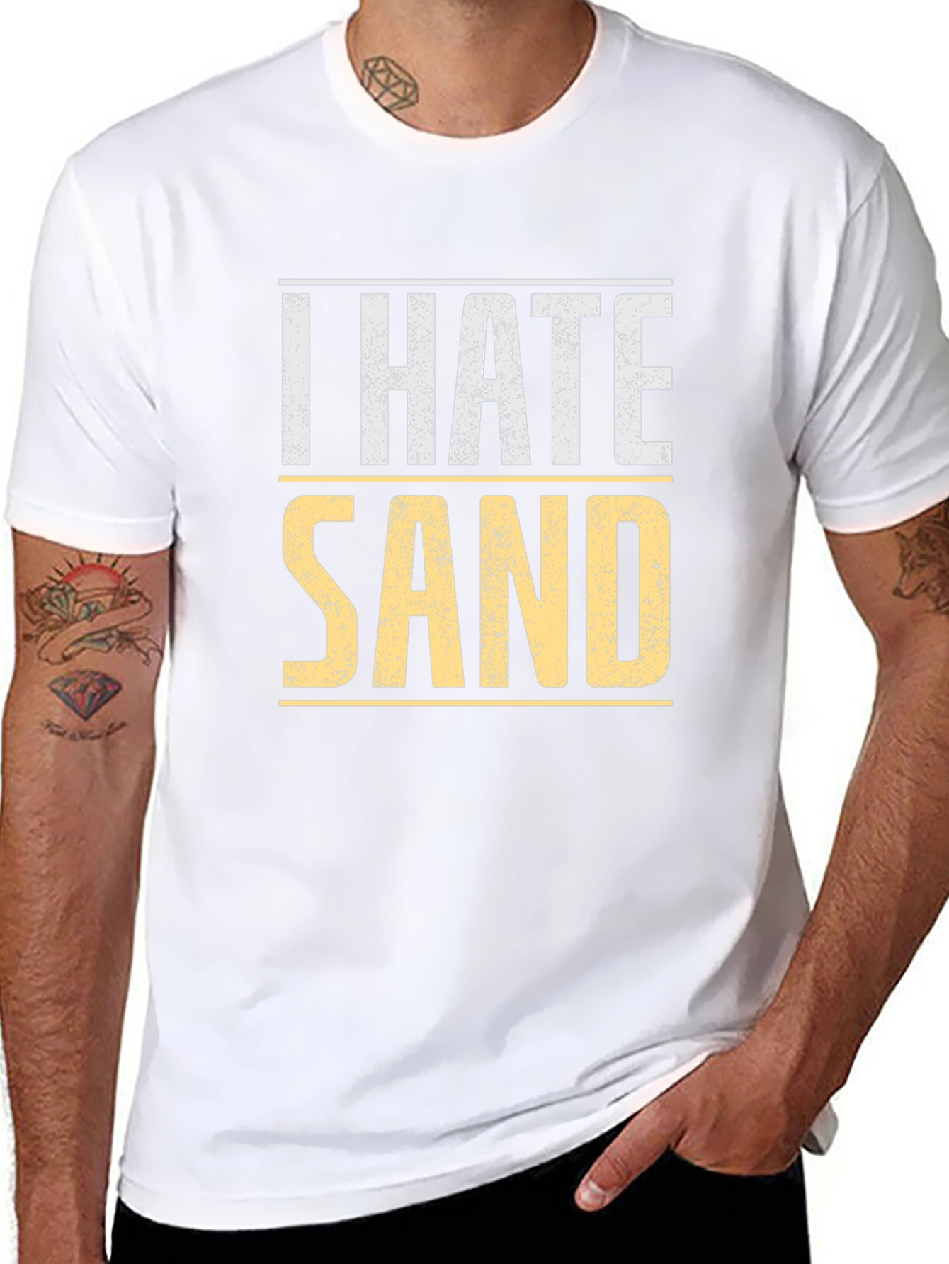 I Hate Sand T-Shirt - Soft Cotton Tee