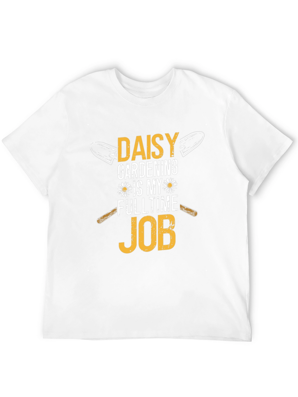 Daisy Gardening Fulltime Job Black T-Shirt