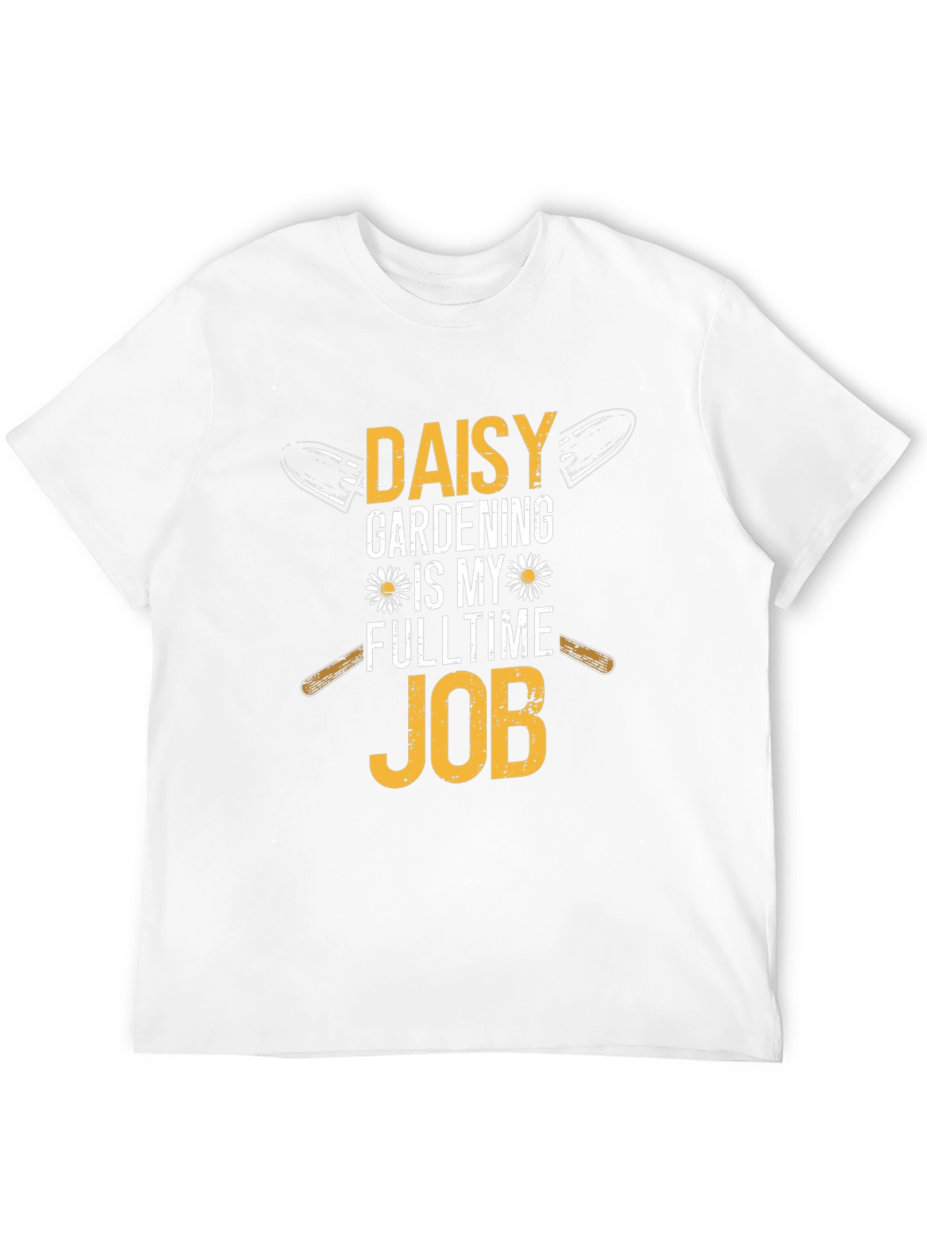 Daisy Gardening Fulltime Job Black T-Shirt