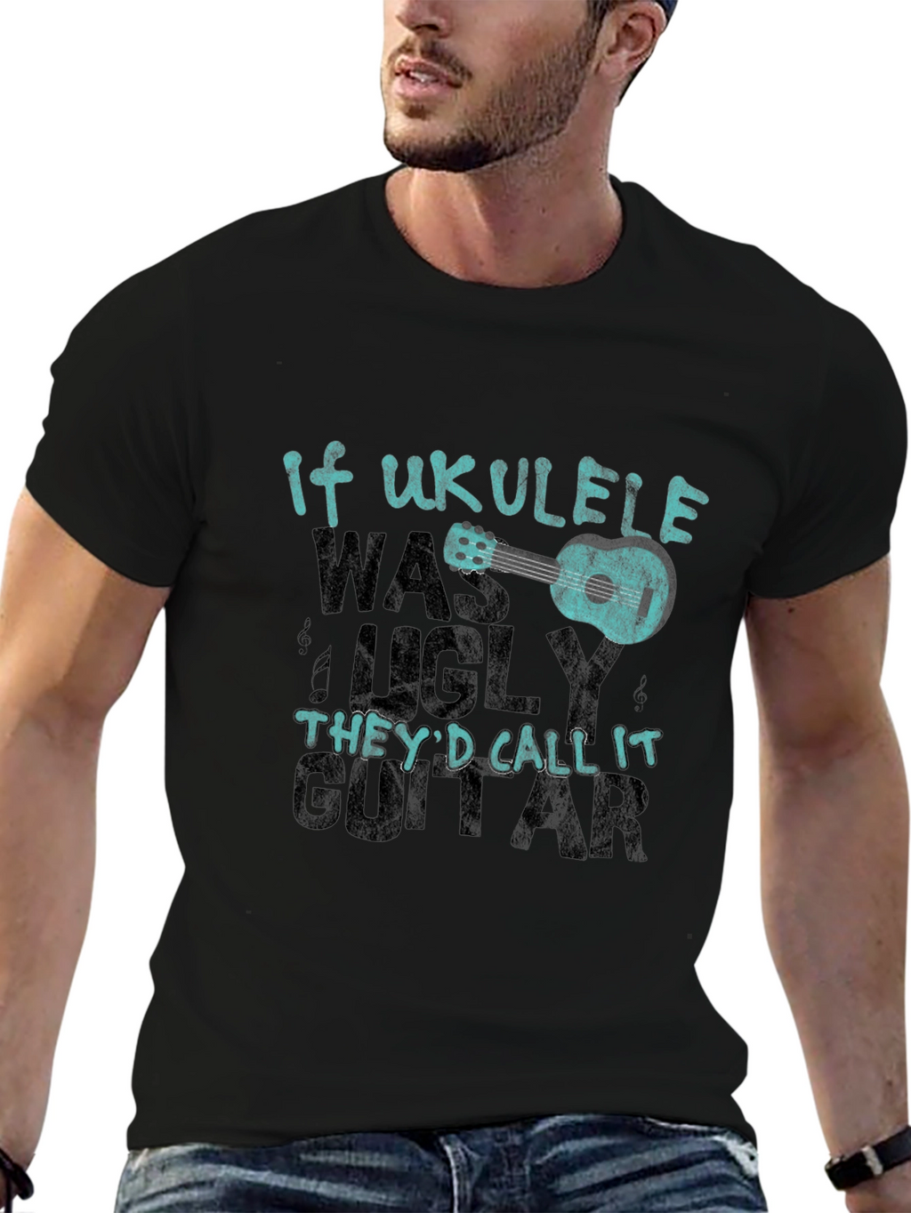Ukulele Lover T-Shirt - If Ukulele Was Ugly...