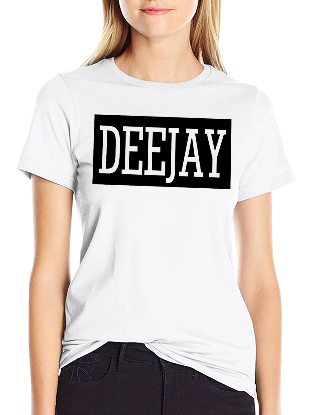 DEEJAY Black Graphic Tee - Stylish & Trendy