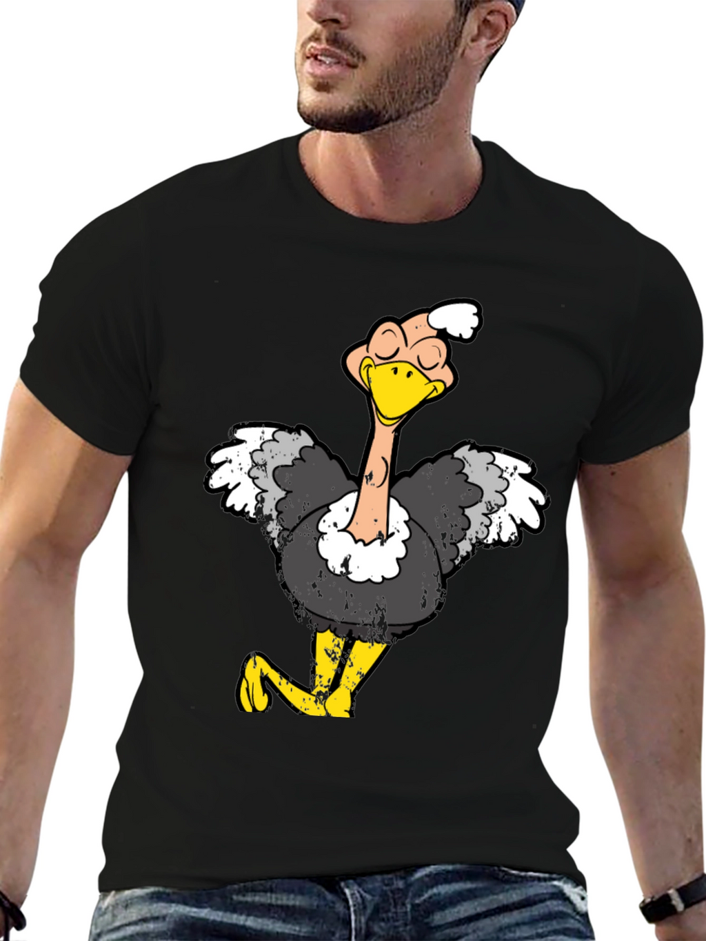 Funny Ostrich Graphic T-Shirt
