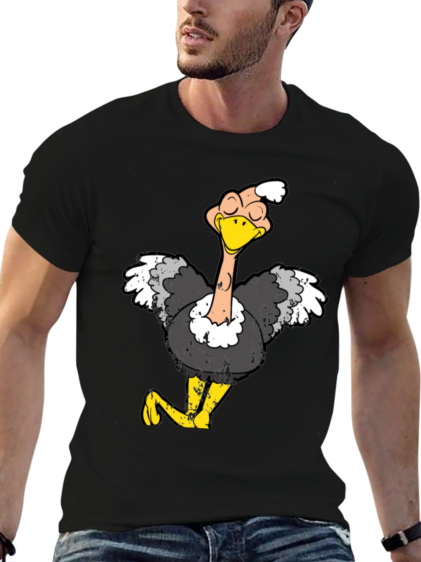 Funny Ostrich Graphic T-Shirt
