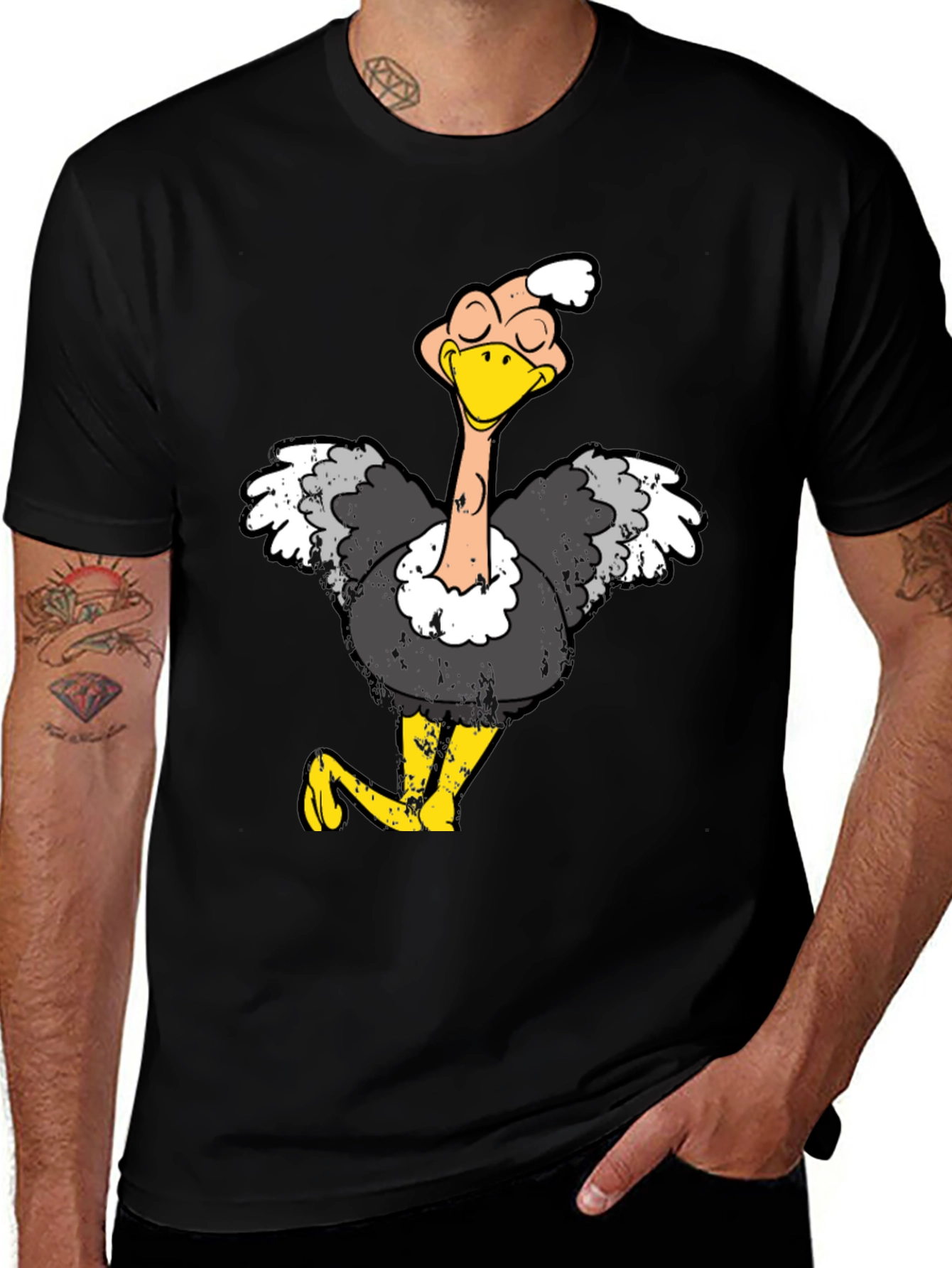 Funny Ostrich Graphic T-Shirt