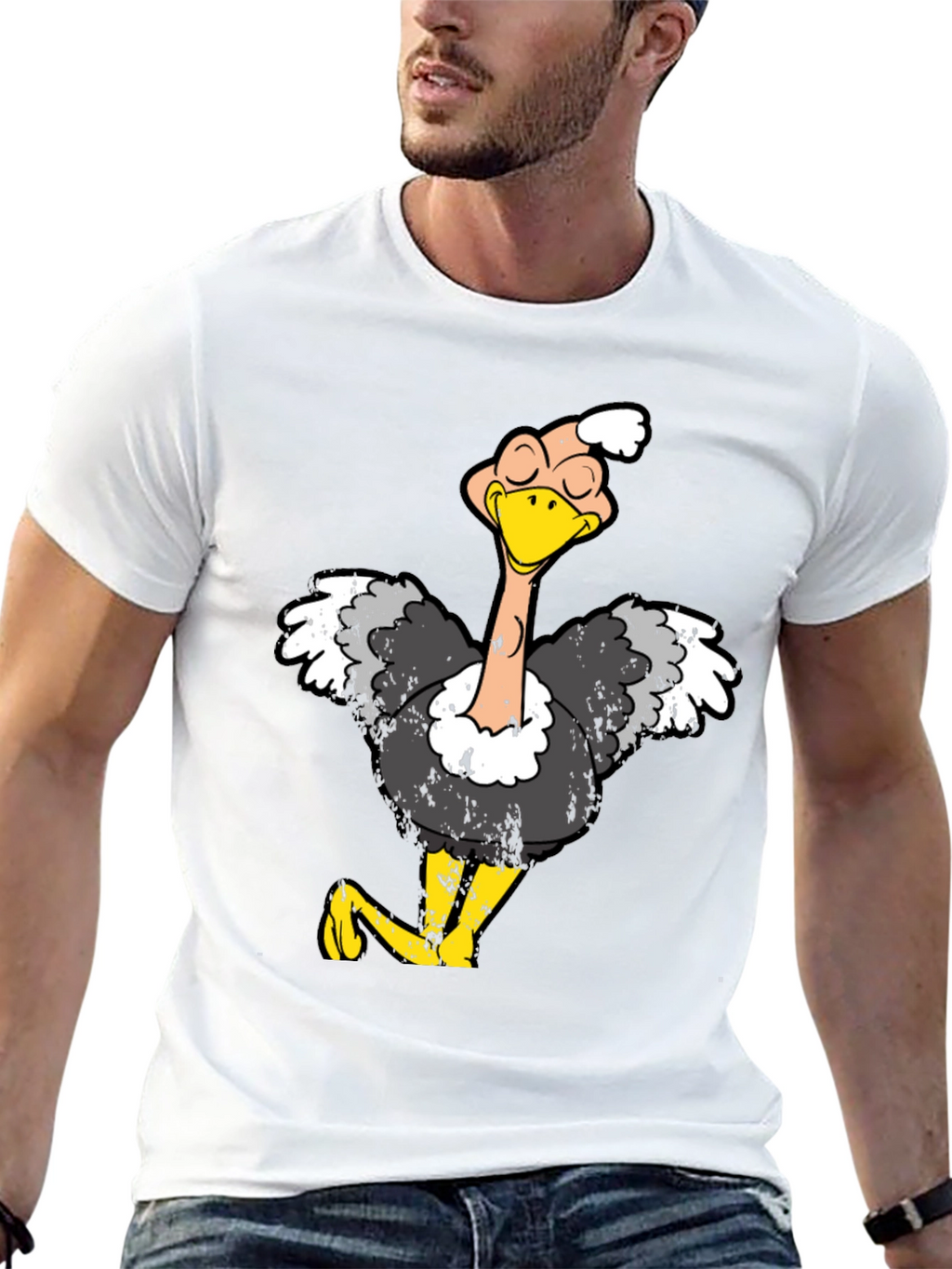 Funny Ostrich Graphic T-Shirt