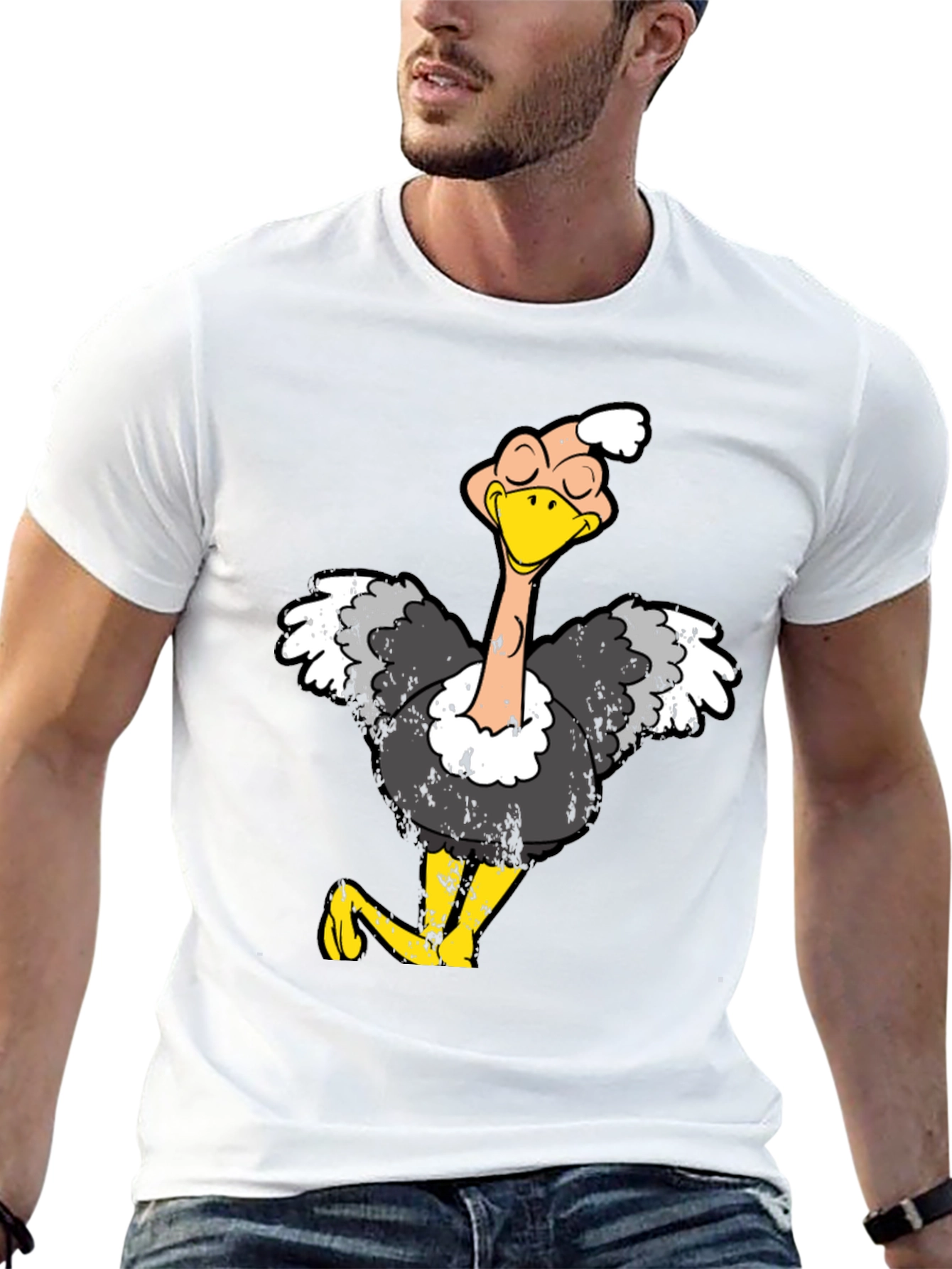 Funny Ostrich Graphic T-Shirt