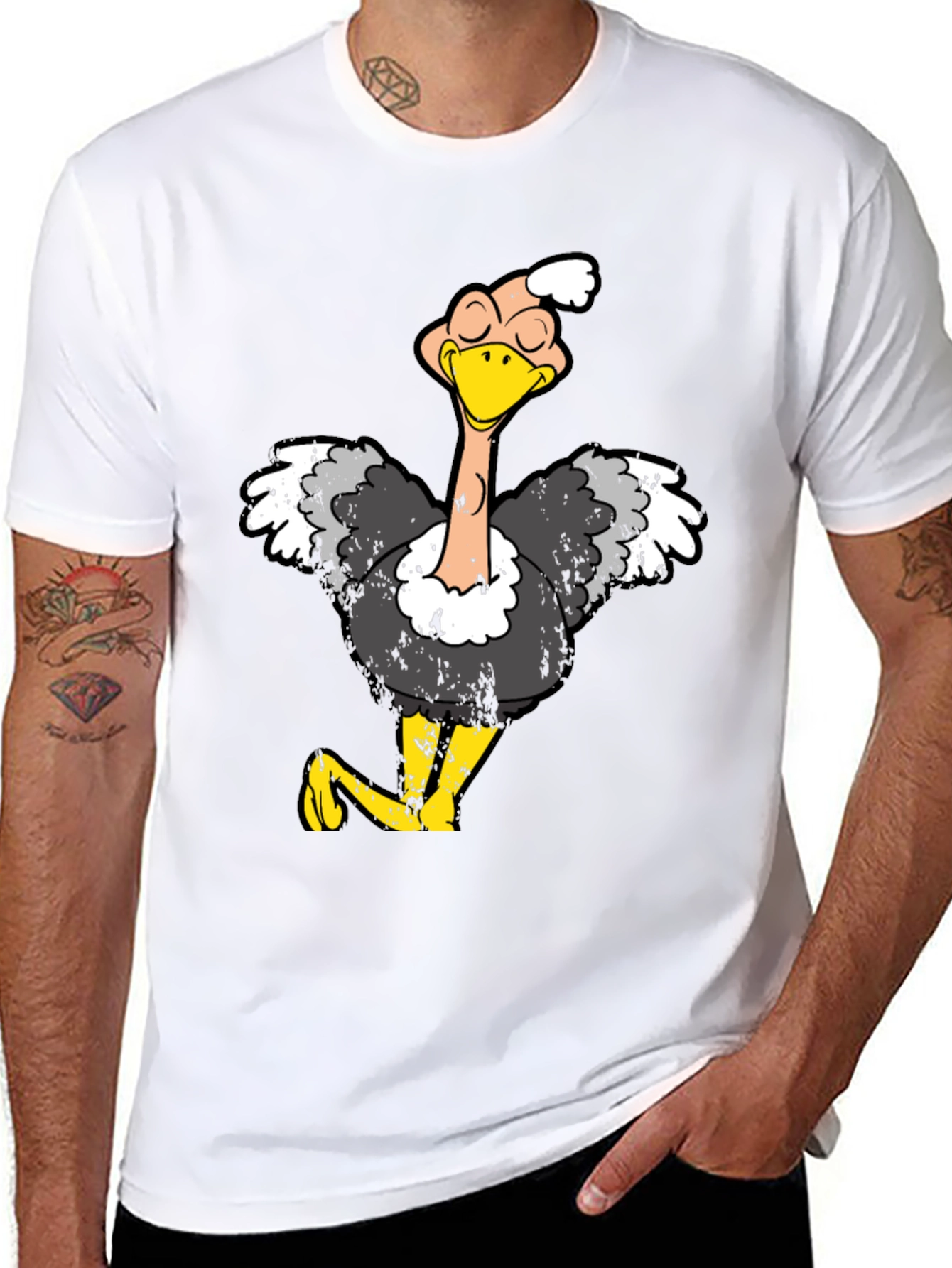 Funny Ostrich Graphic T-Shirt