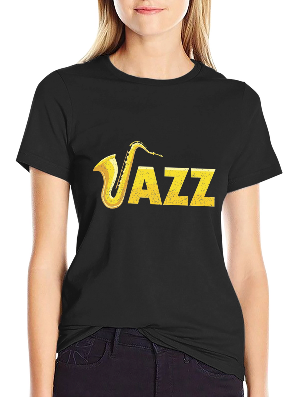 Jazz Saxophone Black T-Shirt - Music Lover Tee