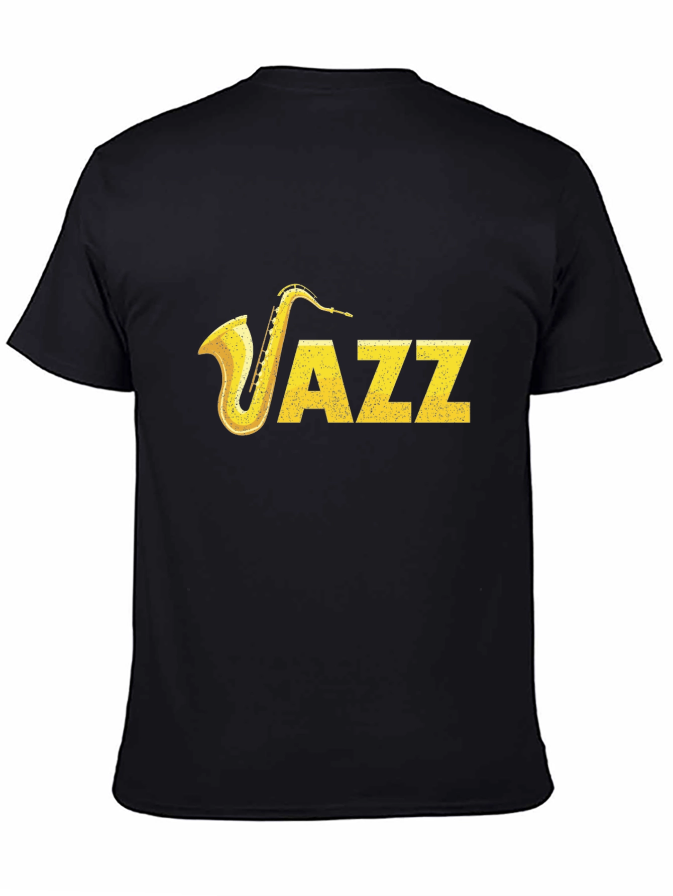Jazz Saxophone Black T-Shirt - Music Lover Tee