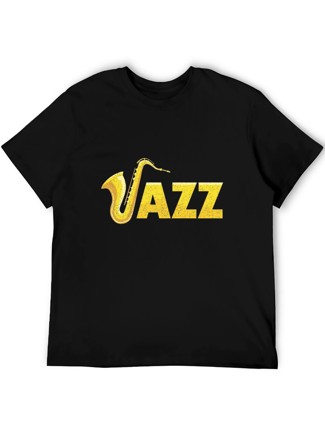 Jazz Saxophone Black T-Shirt - Music Lover Tee