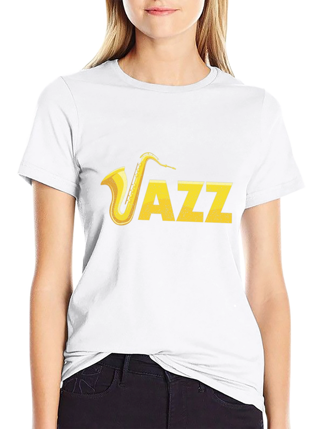 Jazz Saxophone Black T-Shirt - Music Lover Tee
