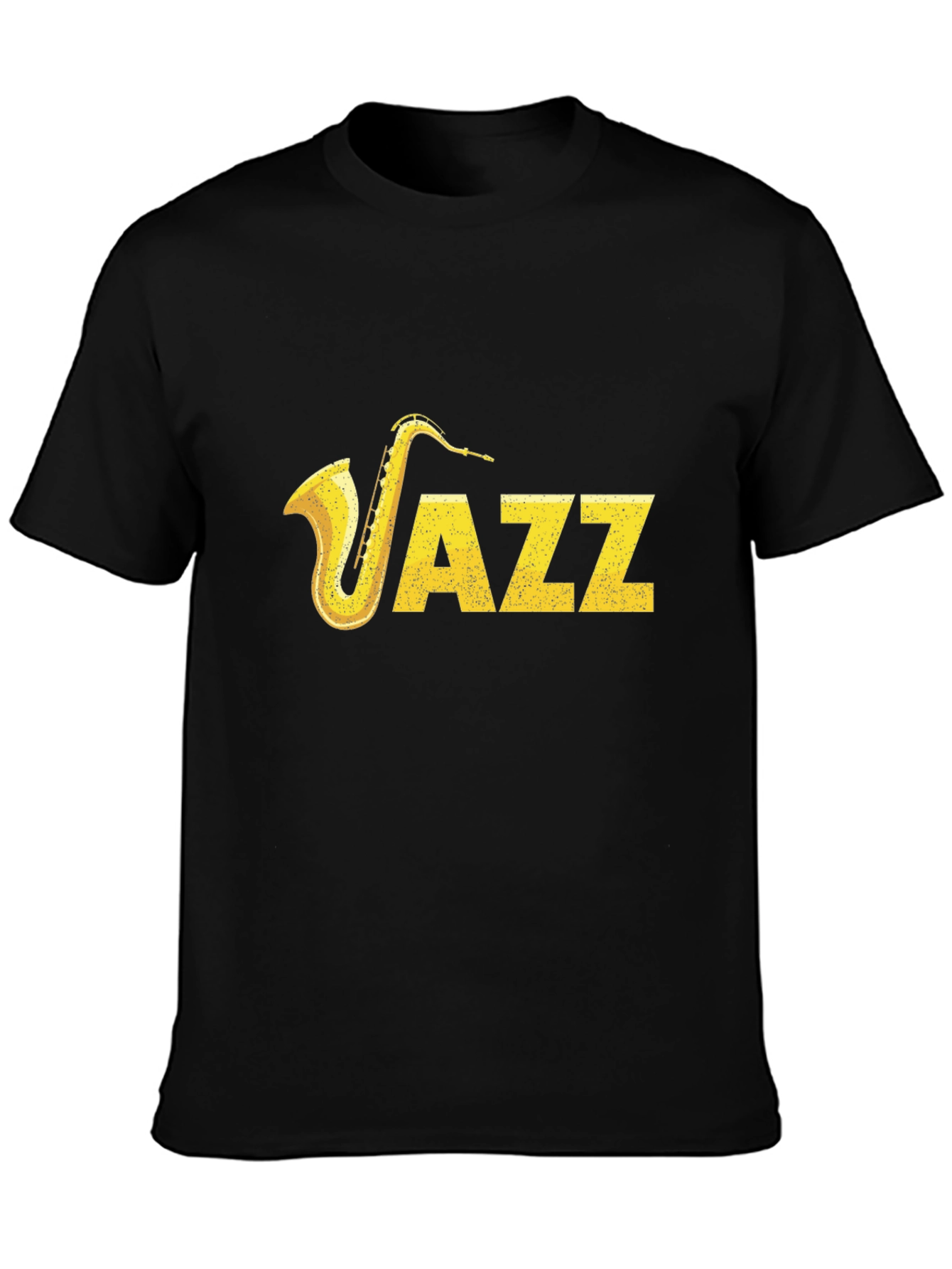 Jazz Saxophone Black T-Shirt - Music Lover Tee
