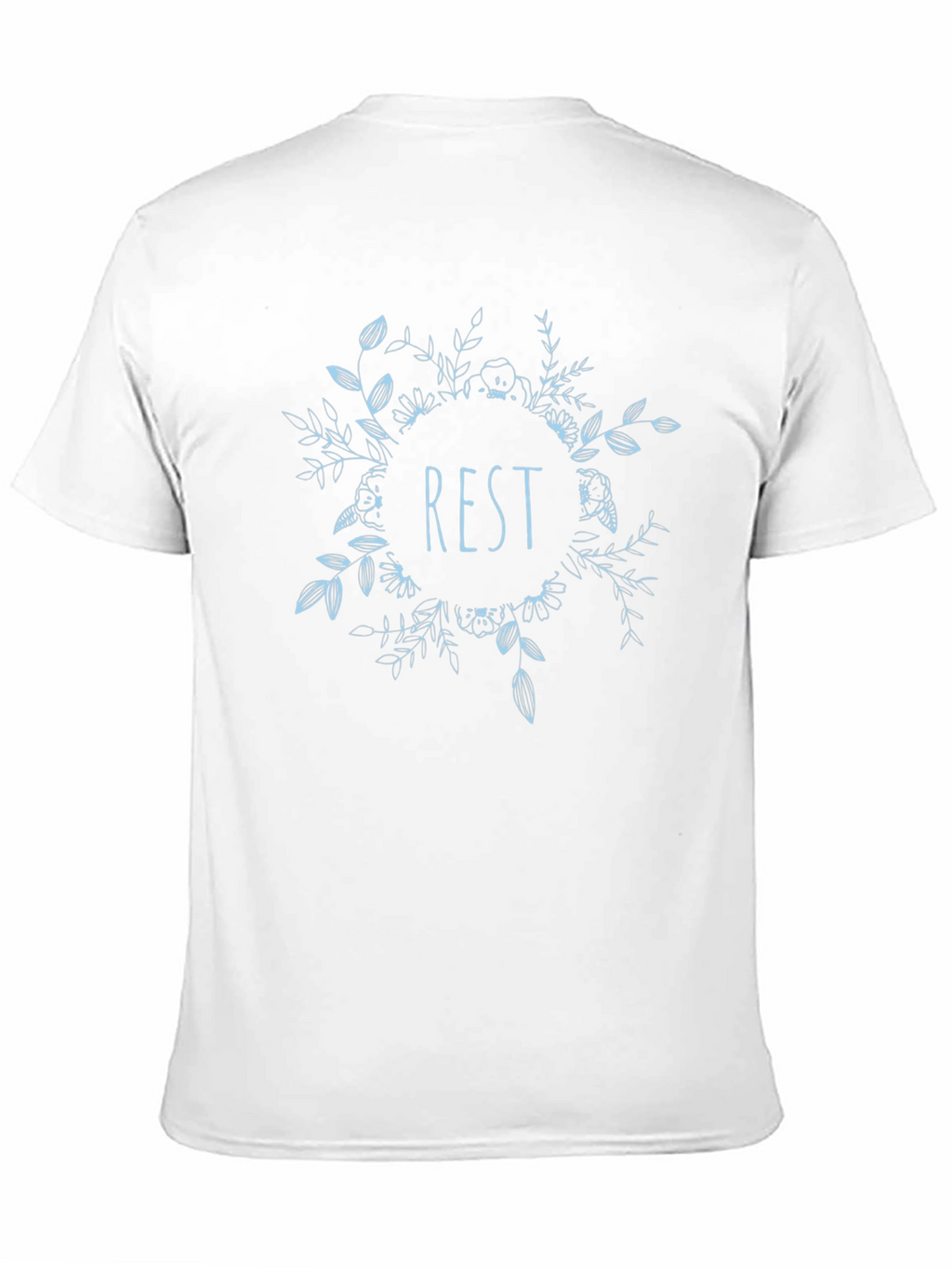 Relaxation Graphic Tee - Floral Wreath Rest Design