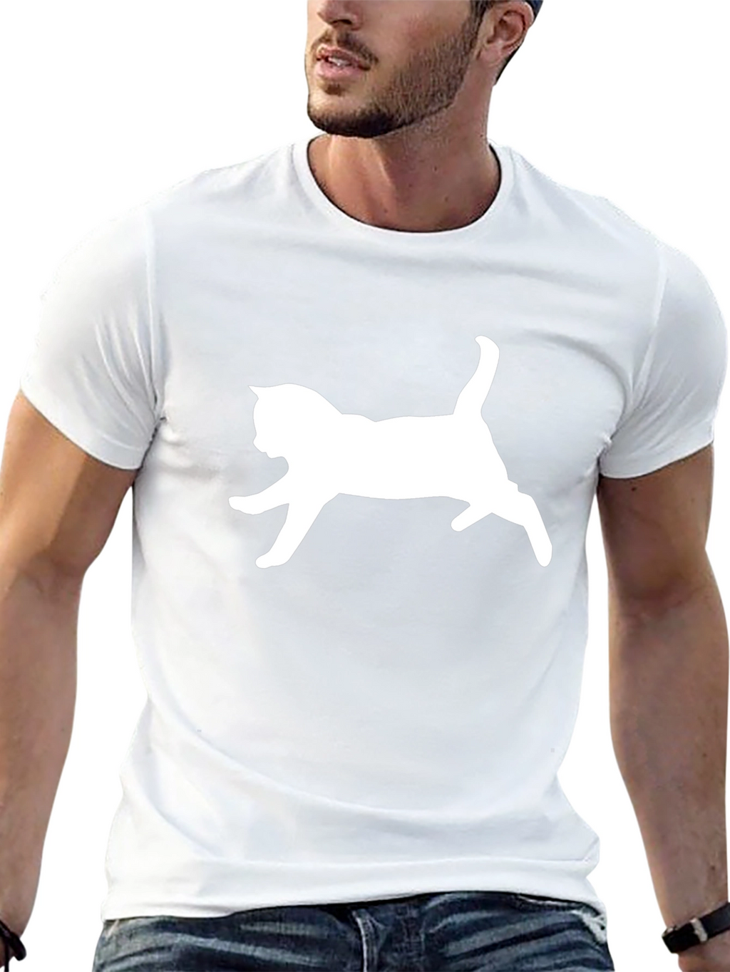 Black Cat Silhouette T-Shirt