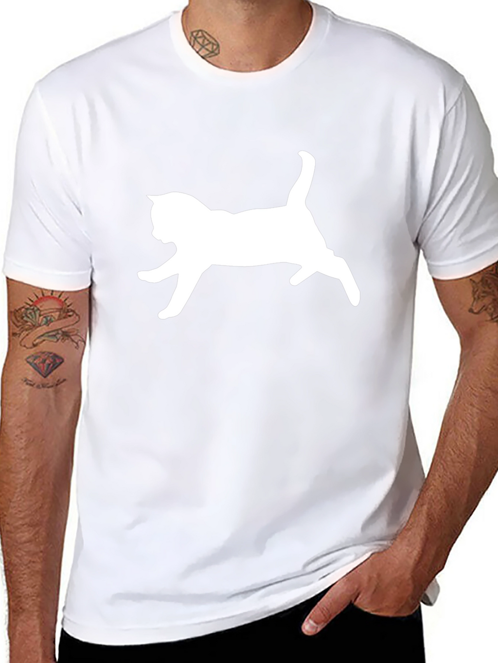 Black Cat Silhouette T-Shirt