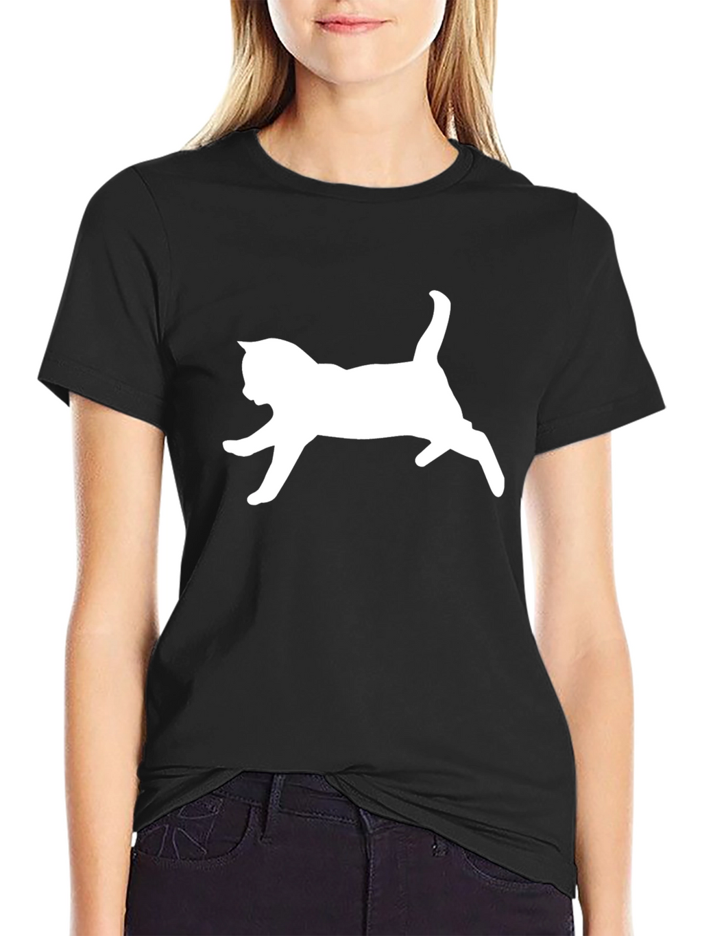 Black Cat Silhouette T-Shirt