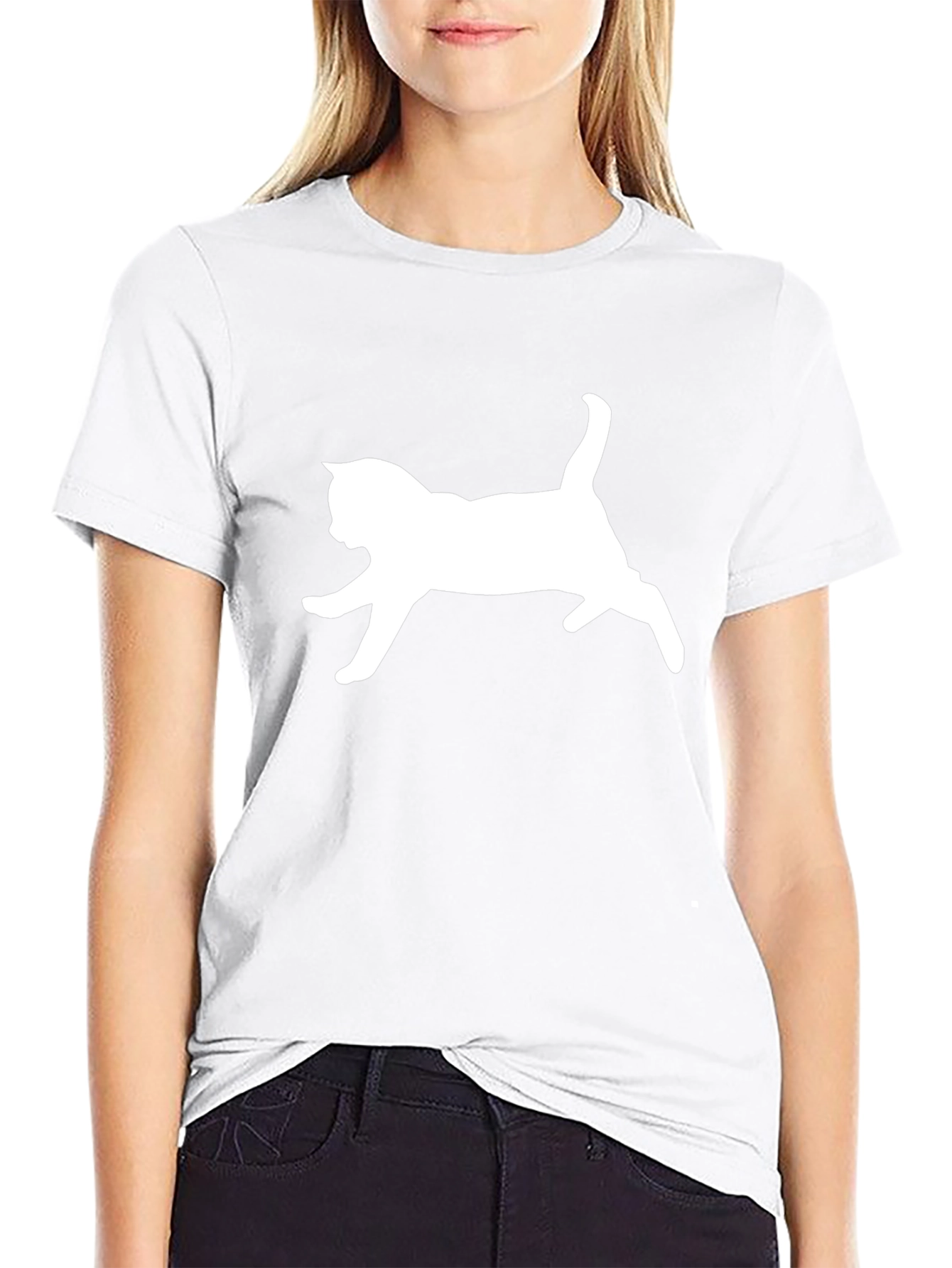 Black Cat Silhouette T-Shirt