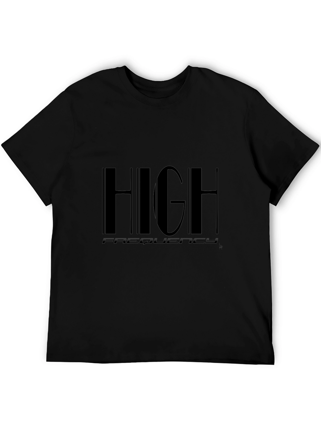 High Frequency Graphic Black T-Shirt