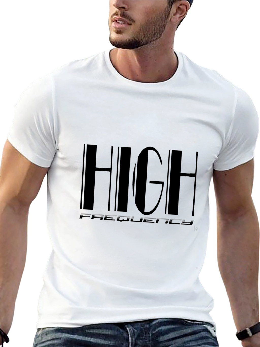 High Frequency Graphic Black T-Shirt