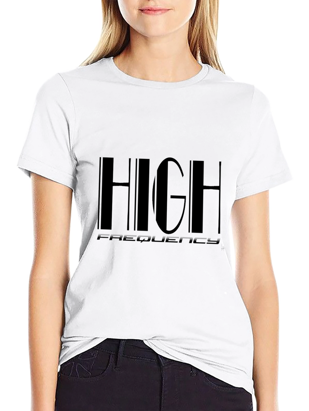 High Frequency Graphic Black T-Shirt