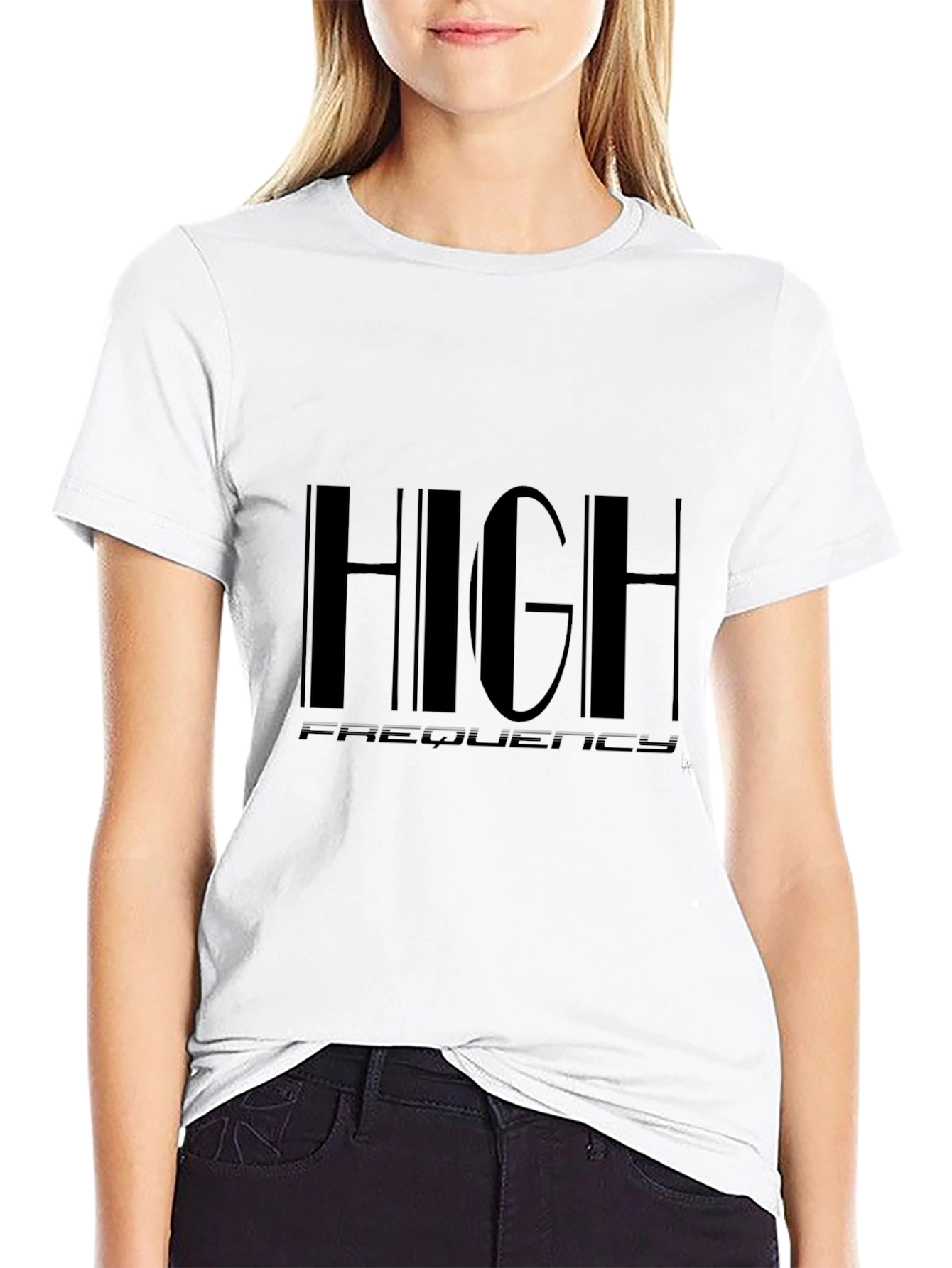 High Frequency Graphic Black T-Shirt