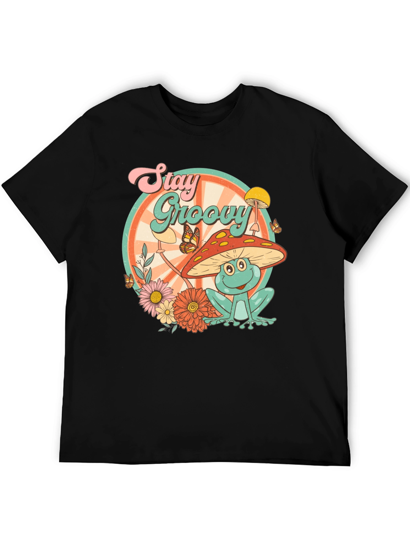 Stay Groovy Frog Graphic T-Shirt