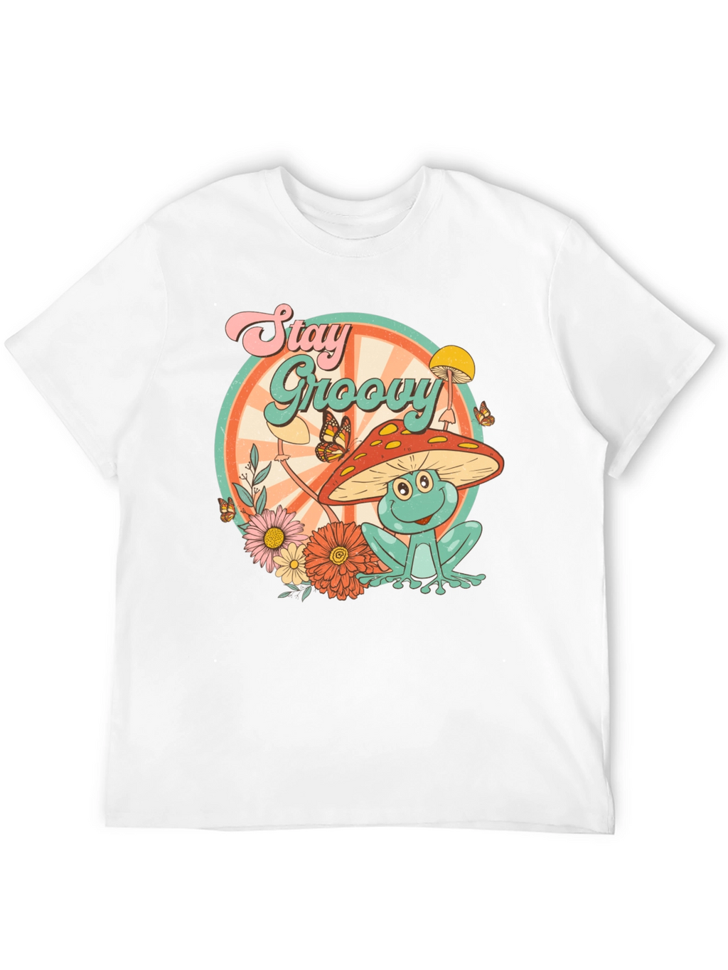 Stay Groovy Frog Graphic T-Shirt