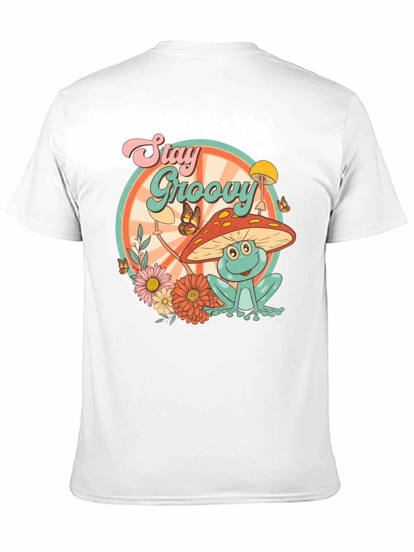 Stay Groovy Frog Graphic T-Shirt