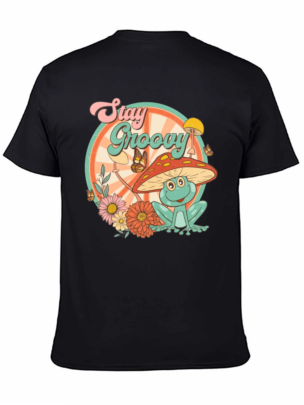 Stay Groovy Frog Graphic T-Shirt