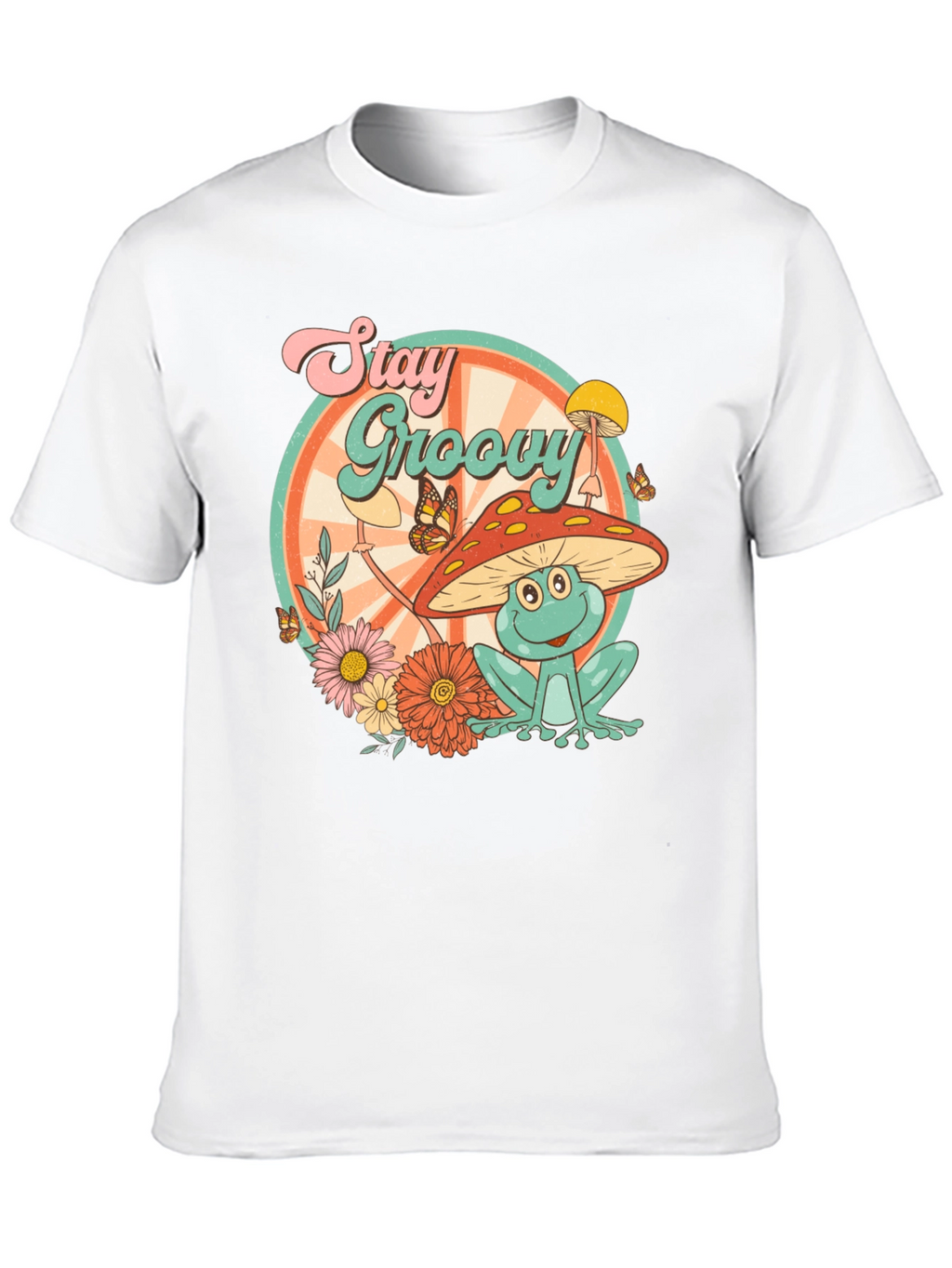 Stay Groovy Frog Graphic T-Shirt
