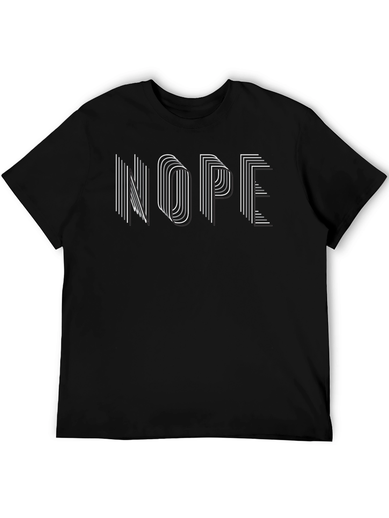 Nope Graphic Tee - Mens Short Sleeve Crew Neck T-Shirt