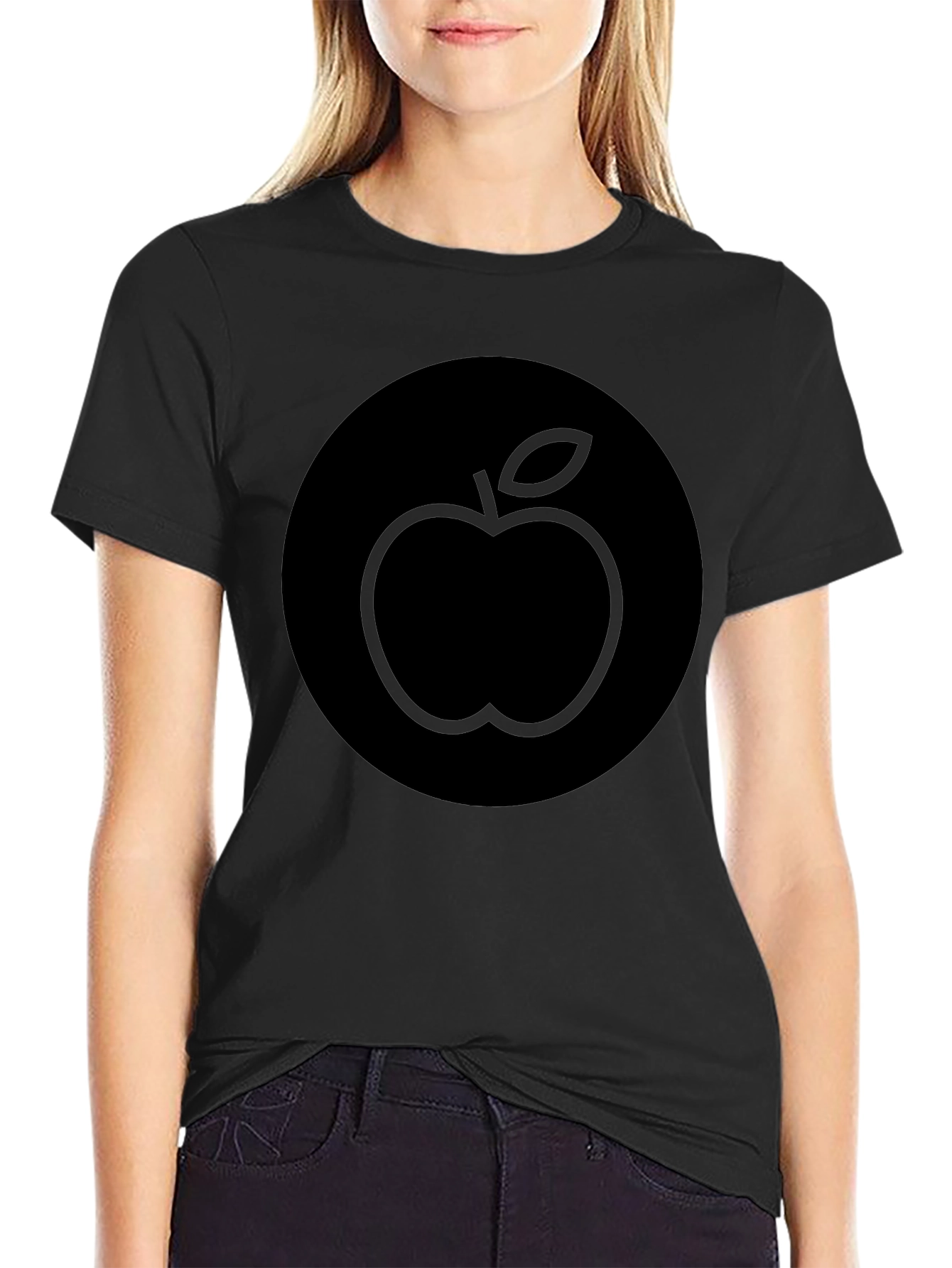 Apple Graphic Black T-Shirt