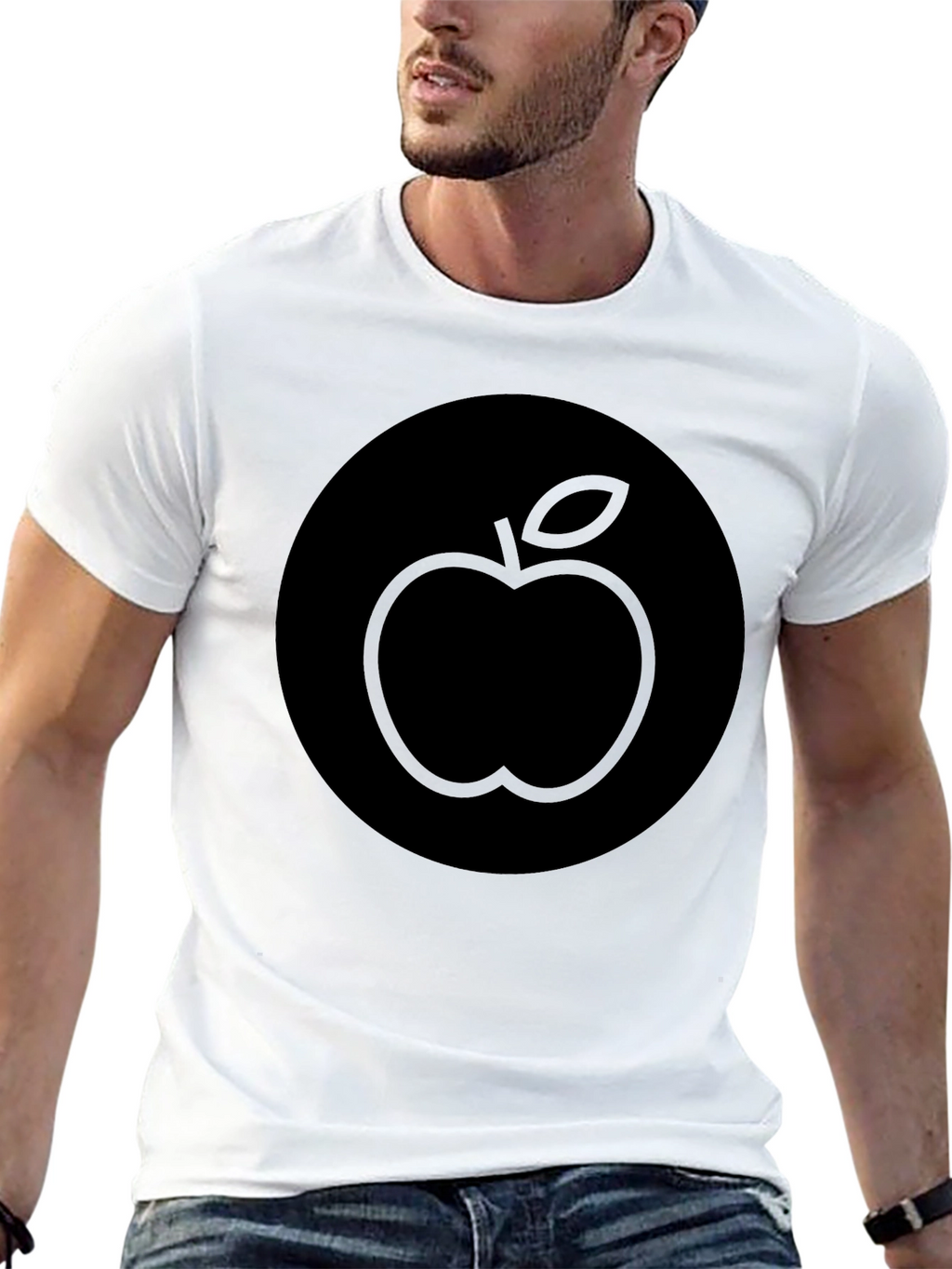 Apple Graphic Black T-Shirt