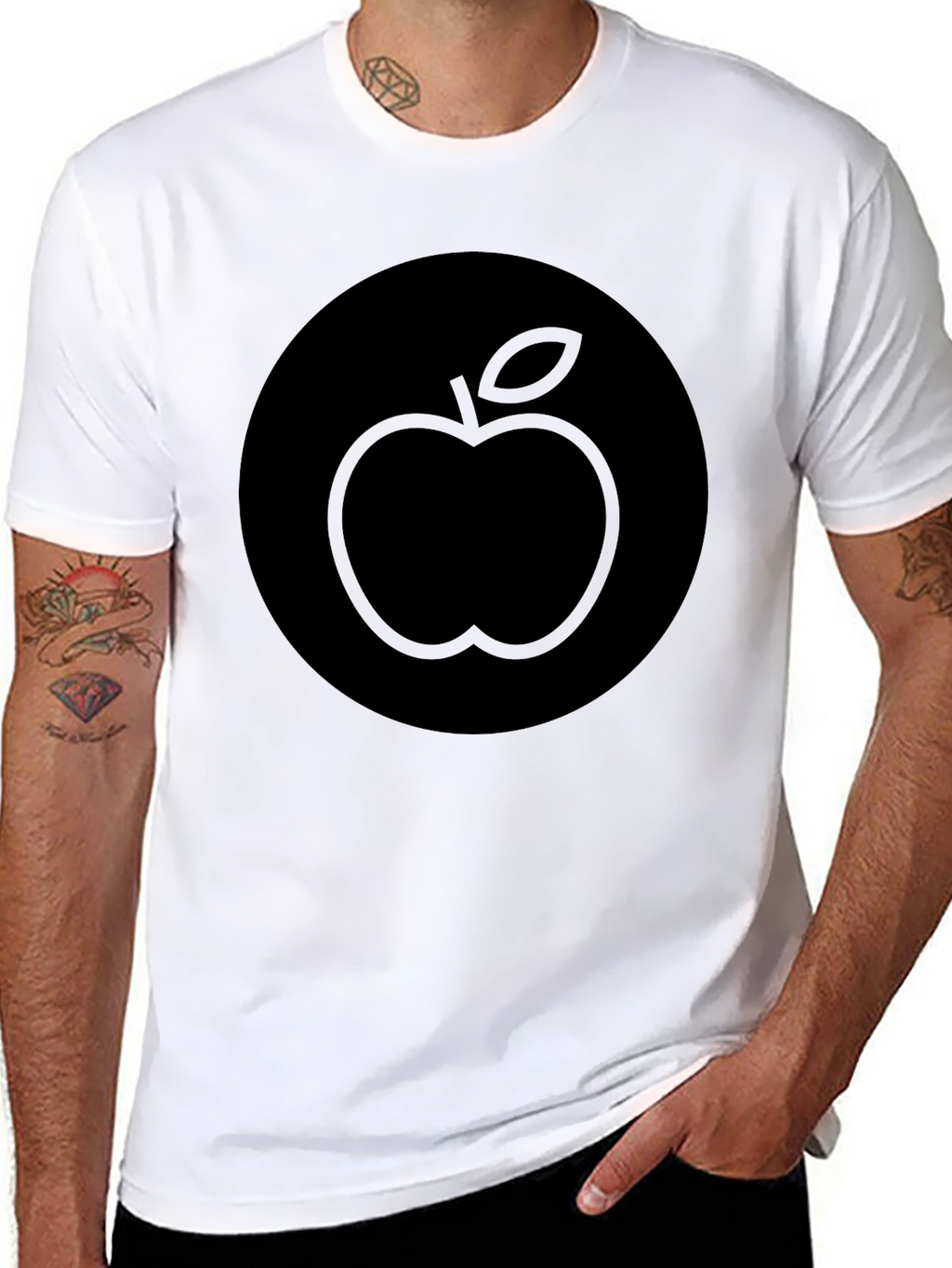 Apple Graphic Black T-Shirt