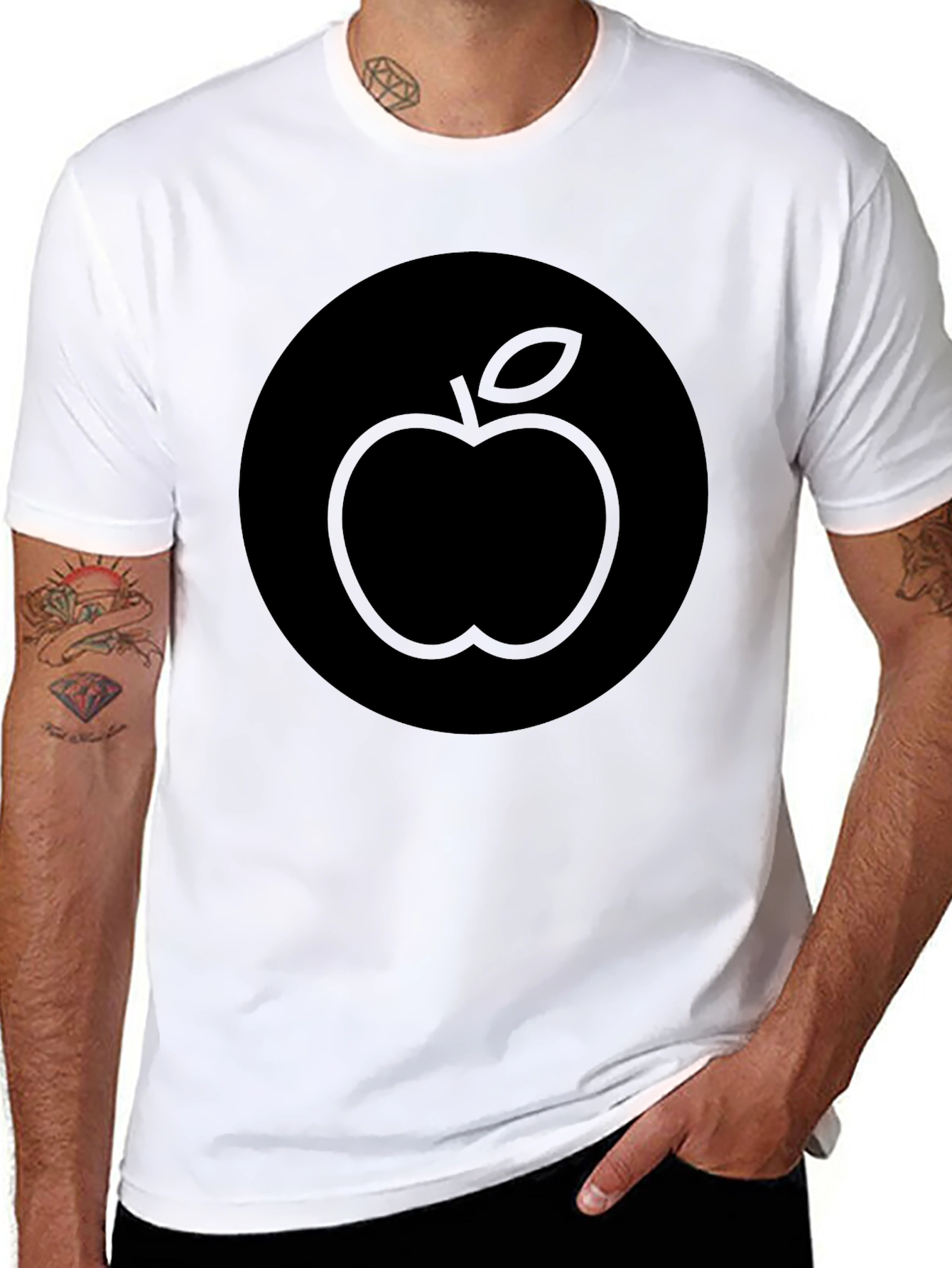 Apple Graphic Black T-Shirt