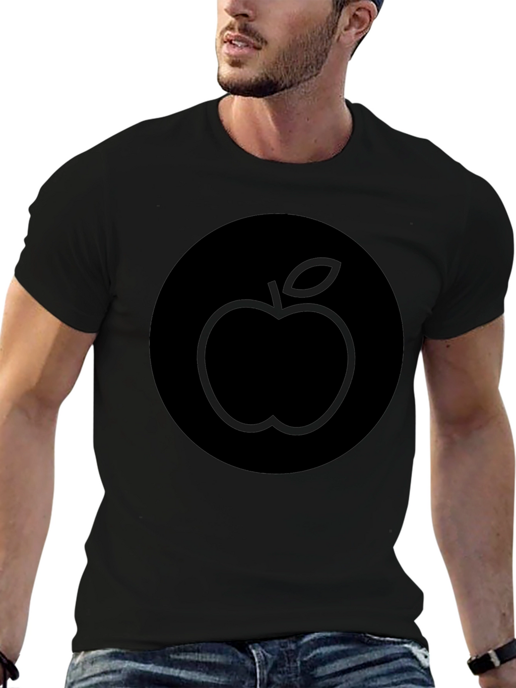 Apple Graphic Black T-Shirt