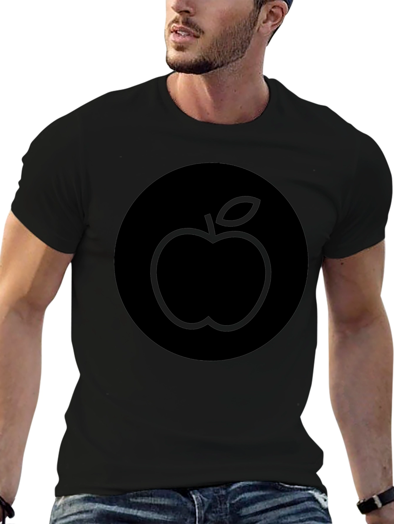 Apple Graphic Black T-Shirt