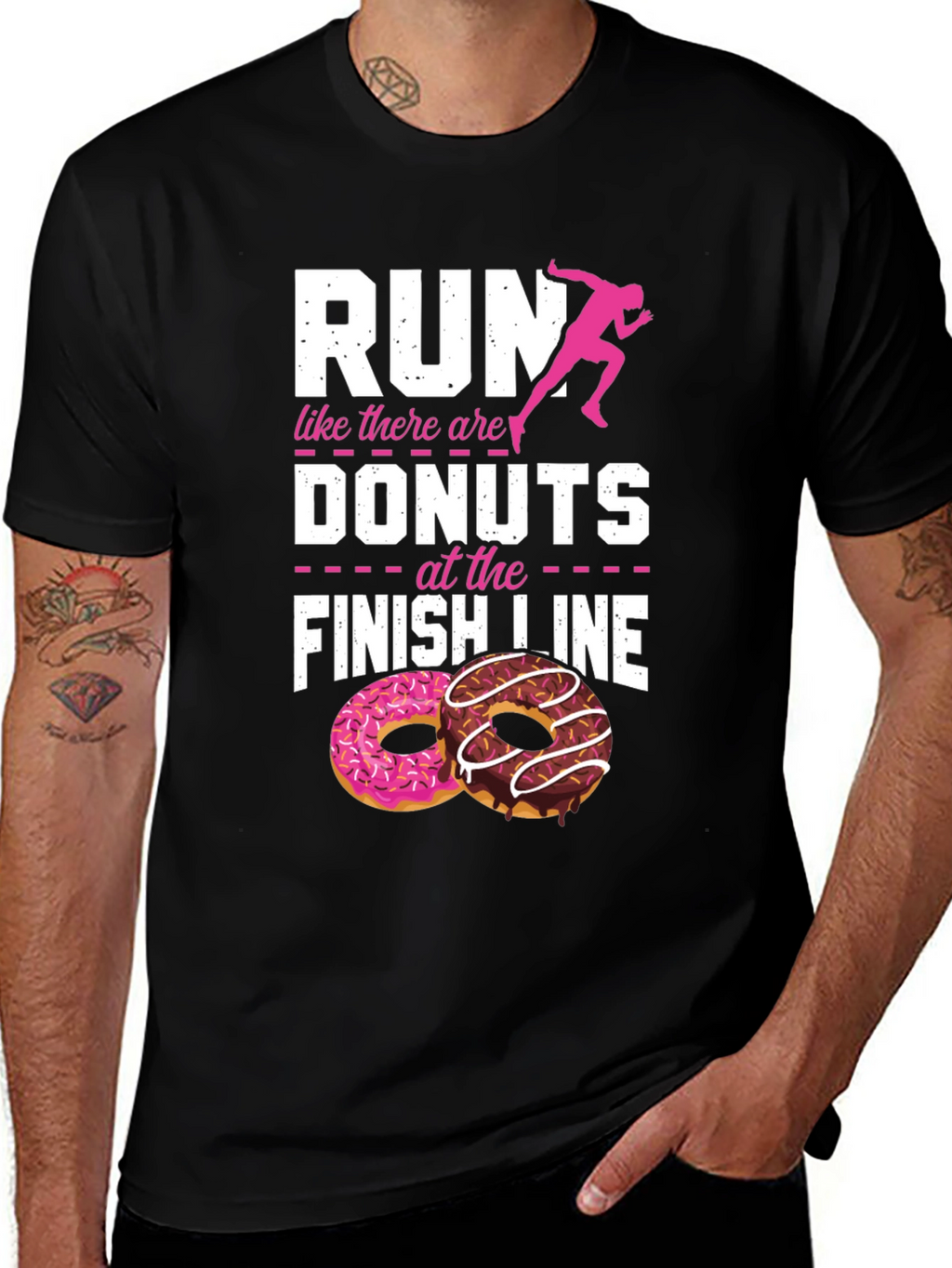 Run for Donuts Graphic T-Shirt