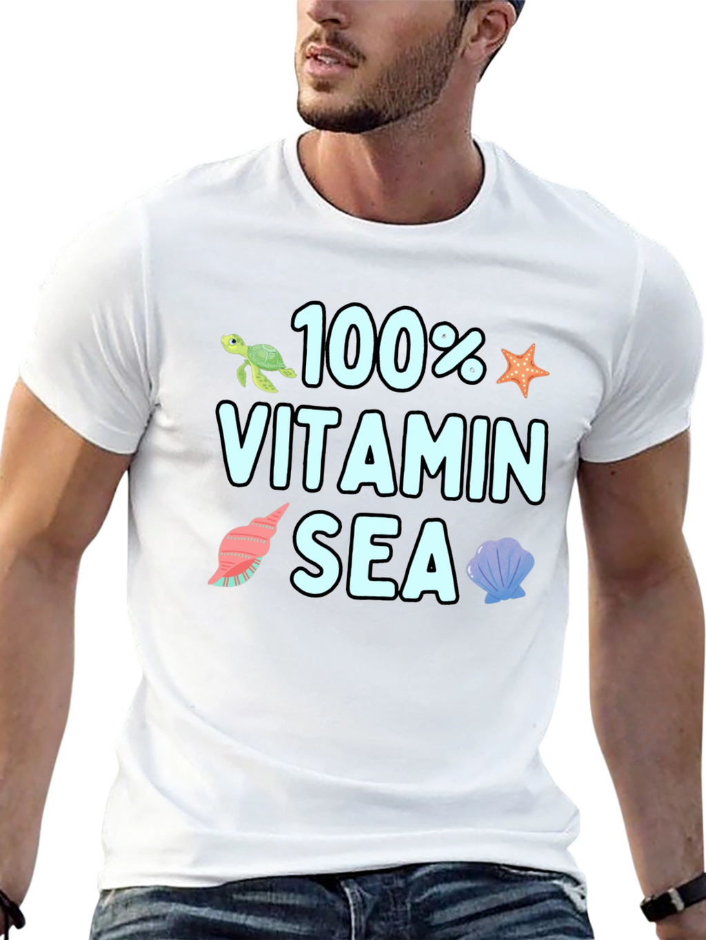 100% Vitamin Sea Graphic T-Shirt