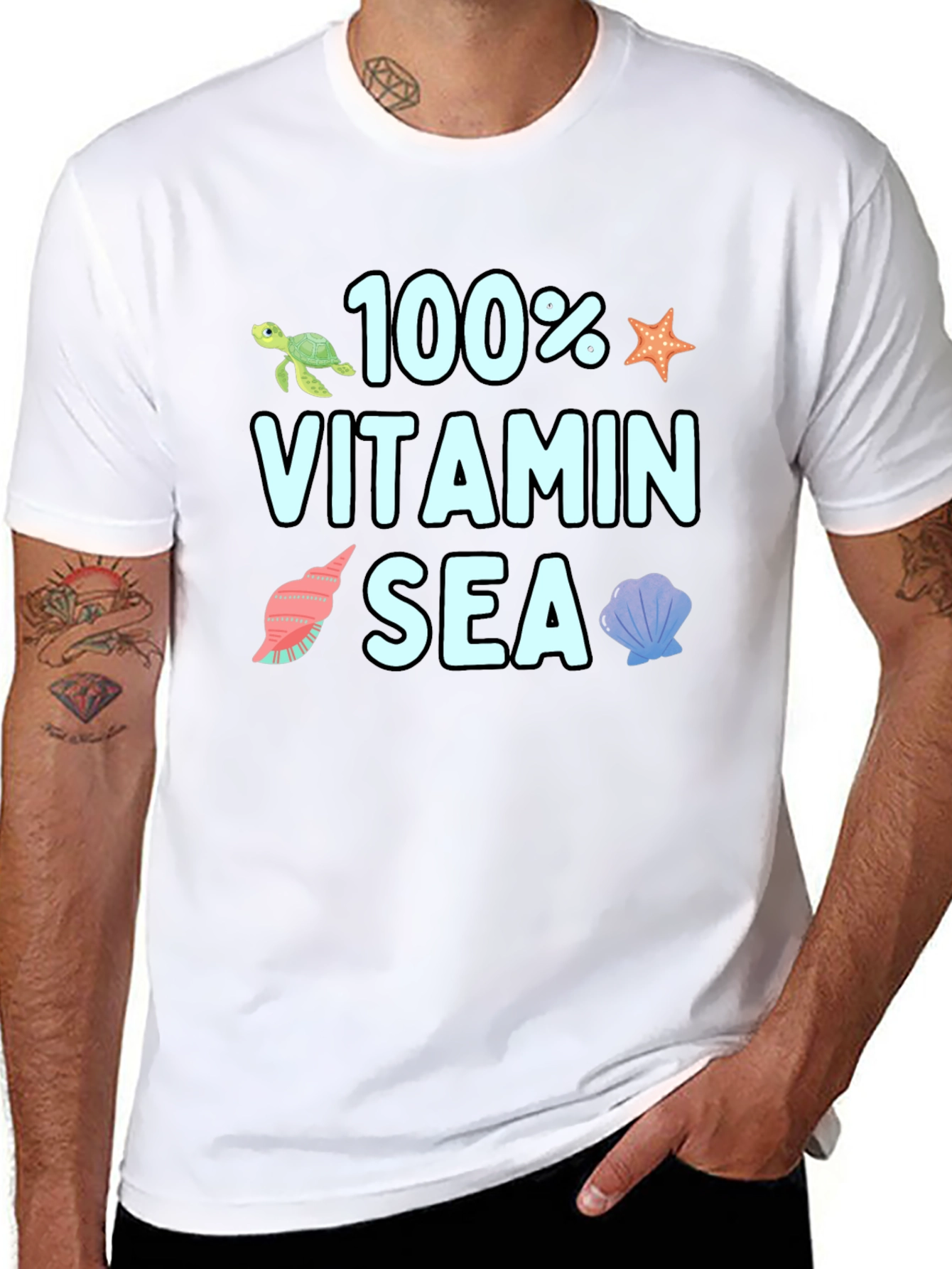100% Vitamin Sea Graphic T-Shirt