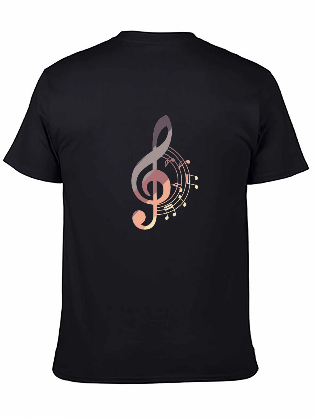 Musical Note Graphic Tee - Stylish Black T-Shirt