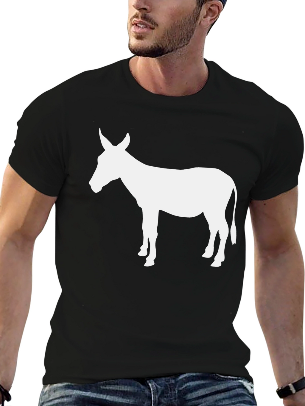 Donkey Graphic T-Shirt - Black Mens