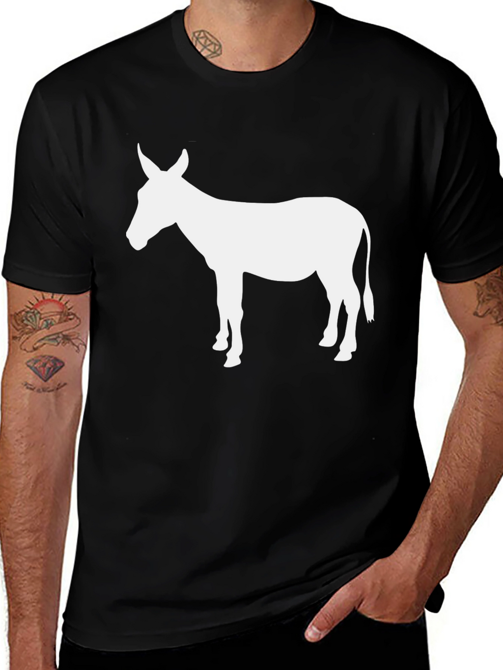 Donkey Graphic T-Shirt - Black Mens
