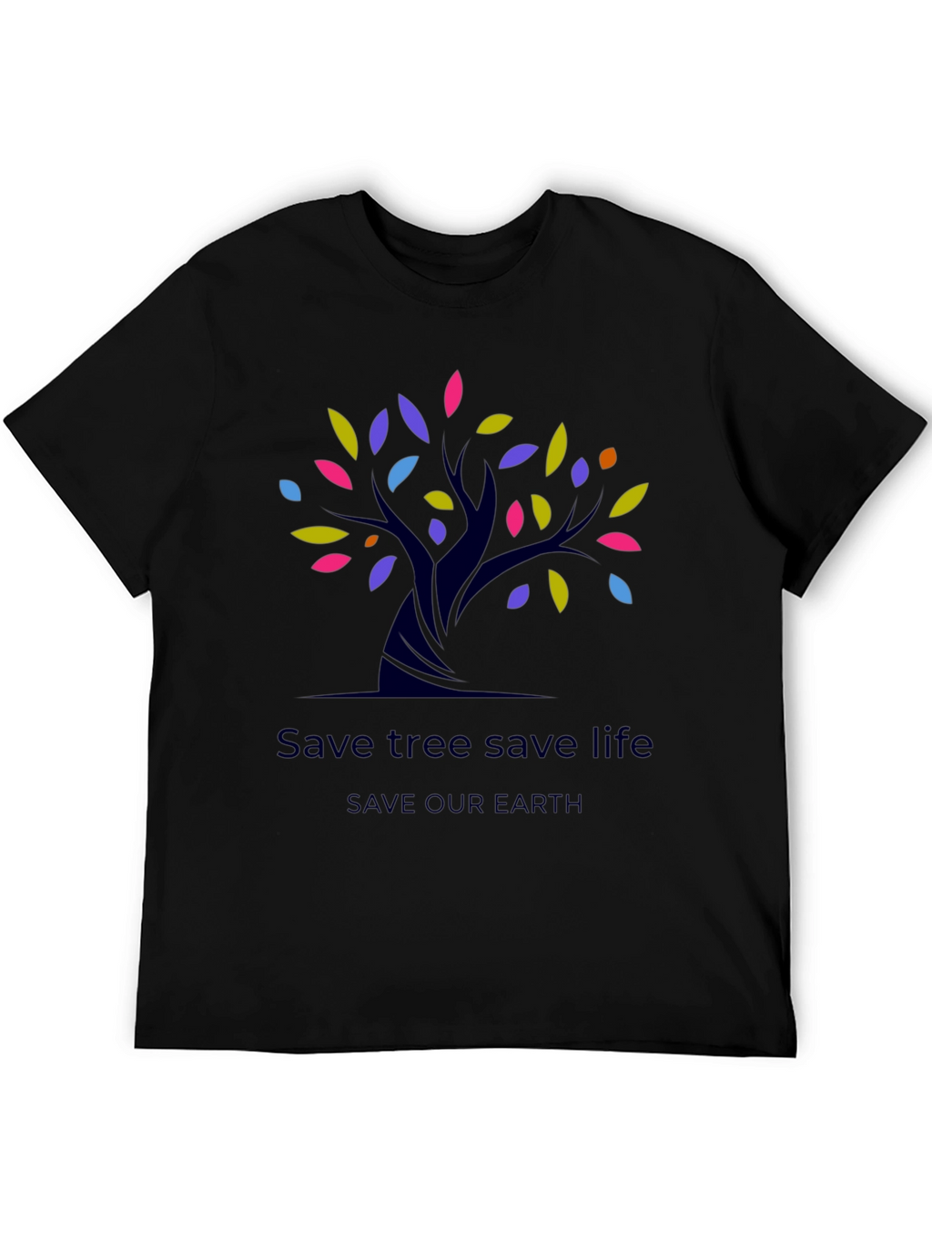 Eco-Friendly Save Tree Save Life Black T-Shirt