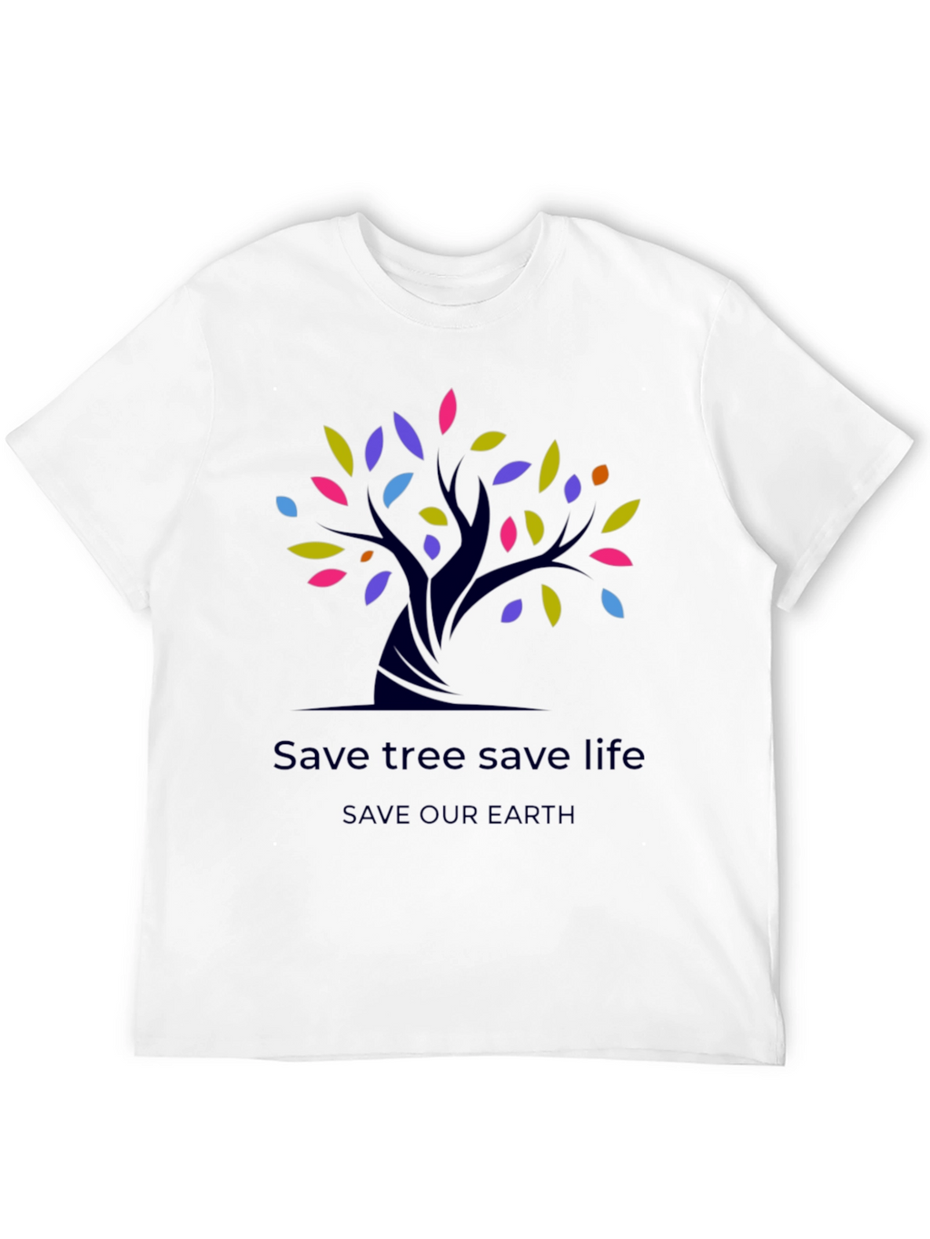 Eco-Friendly Save Tree Save Life Black T-Shirt