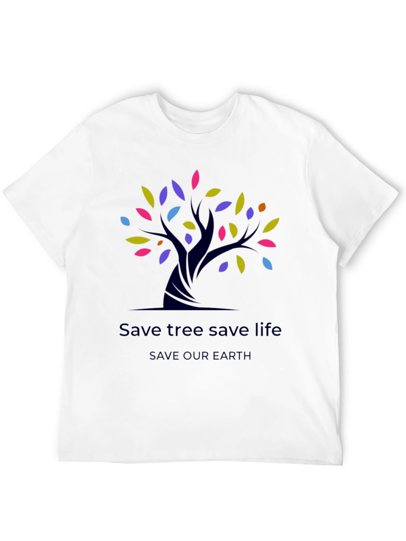 Eco-Friendly Save Tree Save Life Black T-Shirt